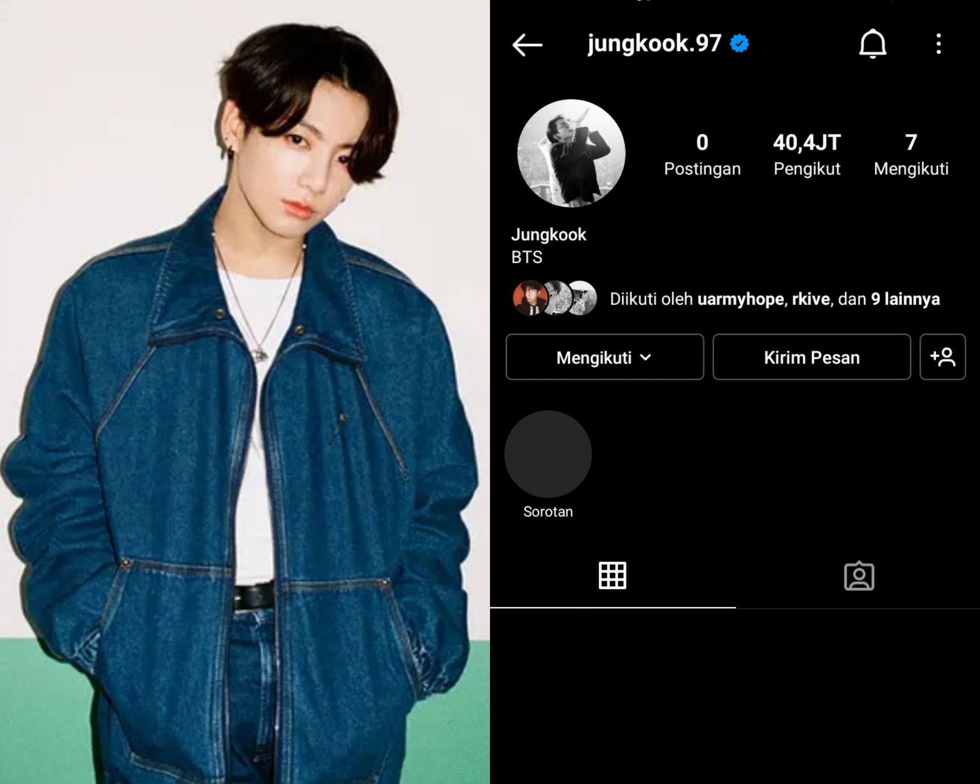 Jungkook BTS Umumkan Hapus Akun Instagram Radio START FM Panyabungan