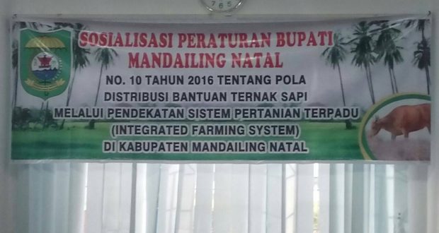 Dinas Pertanian Madina adakan Sosialisasi Peraturan Bupati No.10 Tahun 2016