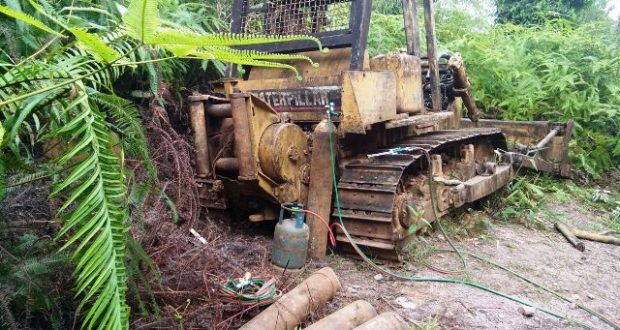 Polsek Linggabayu Tangkap Pencincang Alat Berat di Desa Muara Bangko