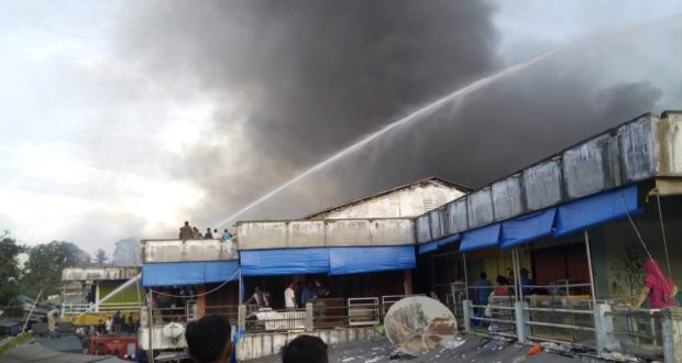 Polisi Belum Bisa Pastikan Penyebab Kebakaran Kios Pasar Baru Panyabungan