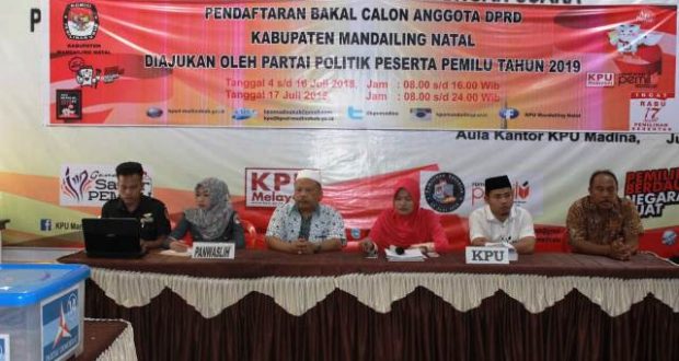 Hanya 15 Parpol yang Mendaftarkan Bacaleg ke KPU Madina