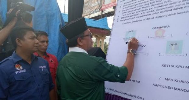 KPUD Madina Gelar Deklarasi Pemilu Damai 2019