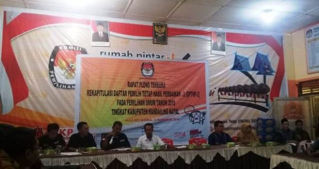 KPU Madina Gelar Rapat Pleno DPTHP Ke 2