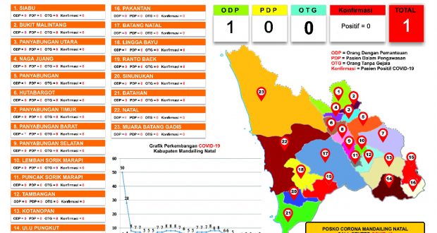 Data Percepatan Penanganan Covid-19 Madina: ODP Menurun, Pelaku Perjalanan Naik Signifikan