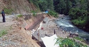 PPTK Akui Ada Kesalahan Pembangunan Turap Jalan Provinsi di Ulu Pungkut