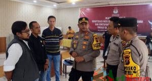 Polisi Jaga Ketat Rapat Pleno KPU Madina di Hotel Rindang