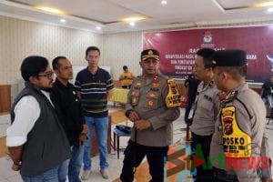 Polisi Jaga Ketat Rapat Pleno KPU Madina di Hotel Rindang
