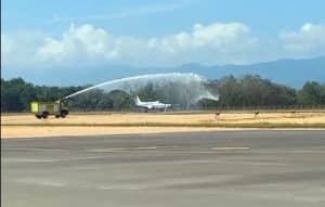 Detik-detik Pendaratan Perdana Pesawat di Bandara Jenderal Besar AH Nasution