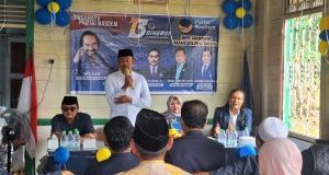 Paslon Saipullah-Atika Kompak Hadiri HUT ke-13 Partai NasDem di Madina